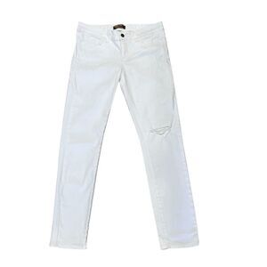 Paige White Skinny Jeans Peg Denim Medium Rise Crisp Summer Jeans Y2K Size 29